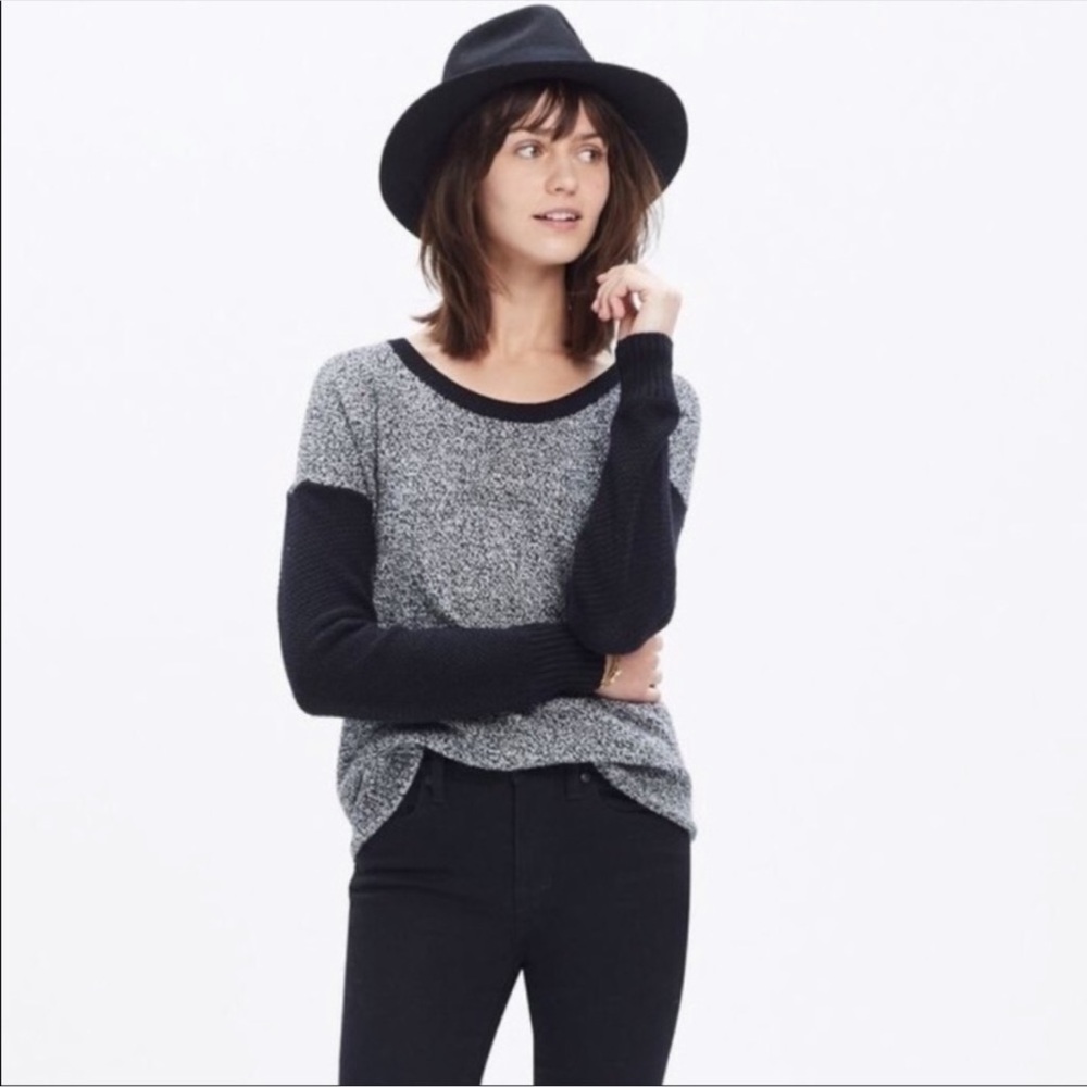 💁🏻‍♀️MADEWELL💁🏻‍♀️ Chronicle Knit Crewneck Sweater High-Low Hem Size Small